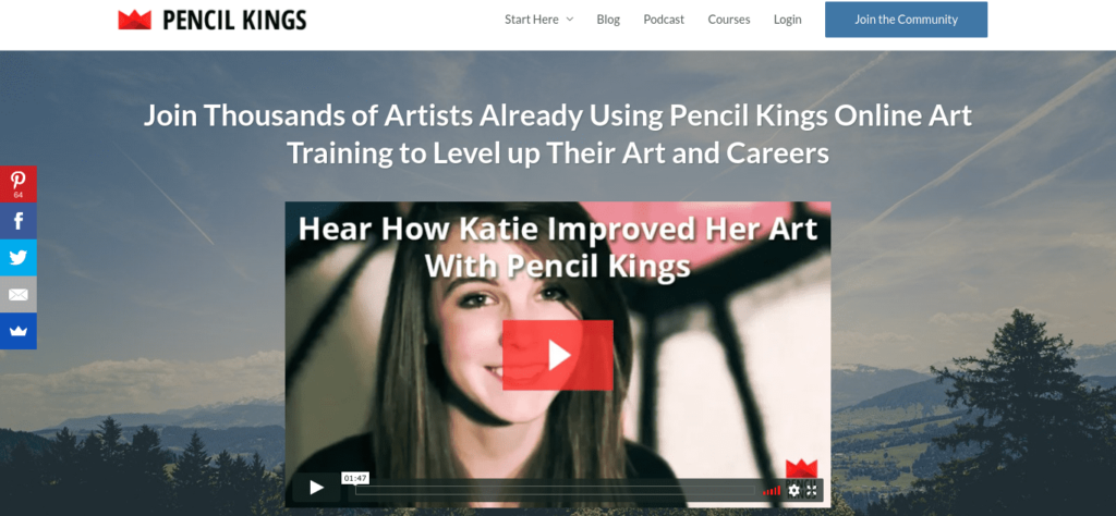Le site d'adhésion des Pencil Kings.