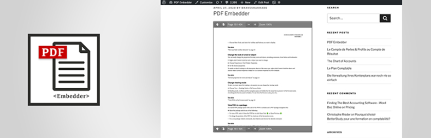 Comment intégrer un PDF dans WordPress.