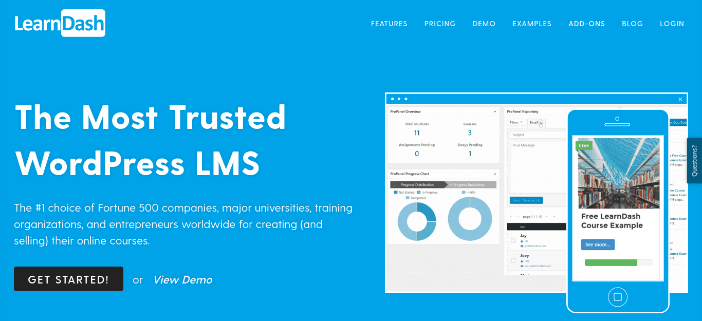Le site Web LearnDash WordPress LMS.