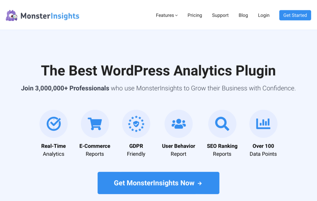 MonsterInsights - Le meilleur plugin Google Analytics pour WordPress